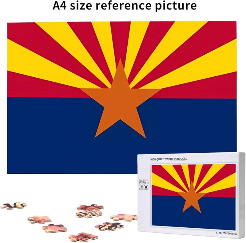 Arizona Flag Jigsaw Puzzle 1000 Pieces For Adults Home Decor 29 5 X 19 7 Inches - Image 5